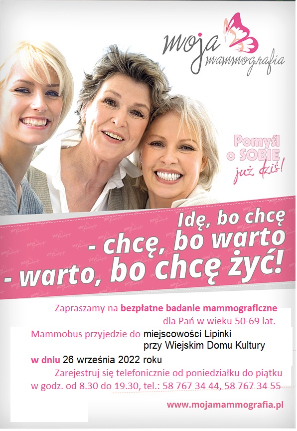 Badanie mammograficzne, plakat