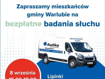 plakat bezpłatne badania słuchu - Lipinki