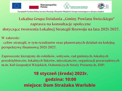 Konsultacje społeczne Lokalnej Grupy Działania