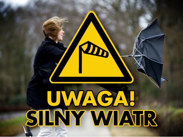 uwaga wiatr znak ostrzegawczy