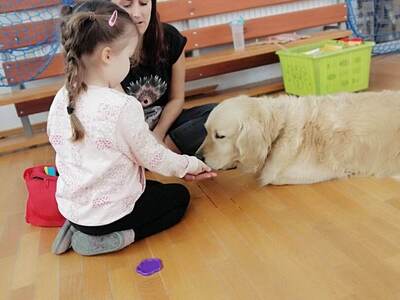 Dogoterapia w SP Wielki Komorsk