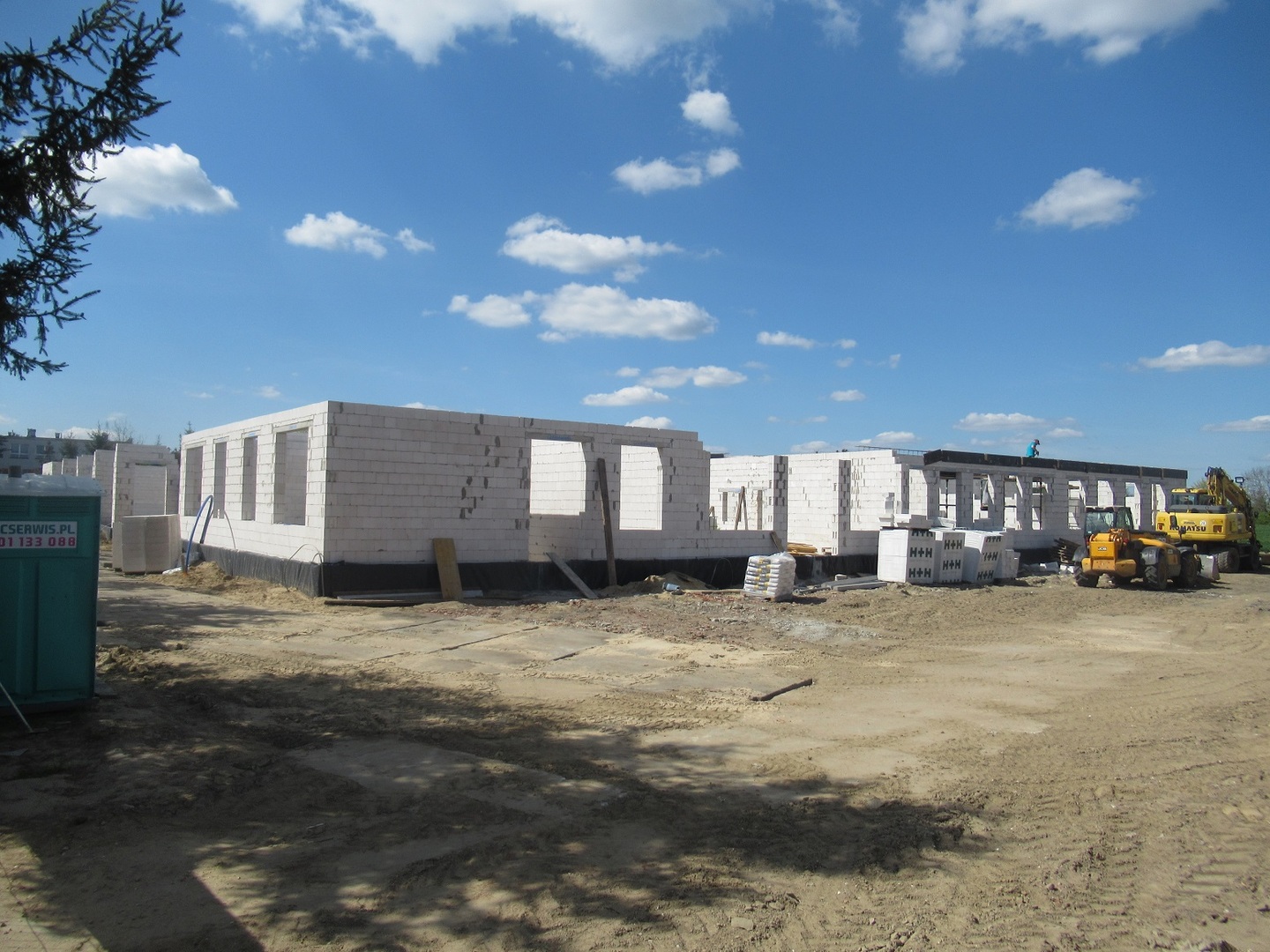 Budowa przedszkola - 30. tydzień, plac budowy