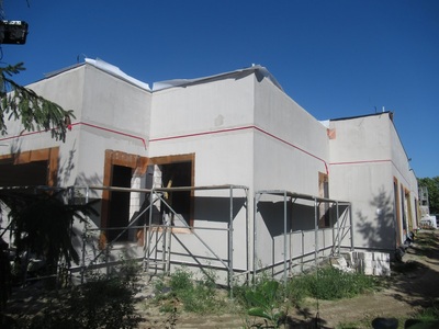 Budowa przedszkola - 50. tydzień, ściana