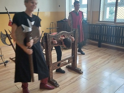 Lekcja historii w Szkole w Lipinkach 