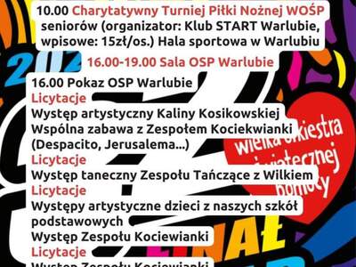 Wielka Orkiestra Świątecznej Pomocy - program