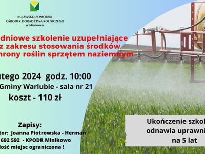 Szkolenie z zakresu stosowania środków ochrony roślin