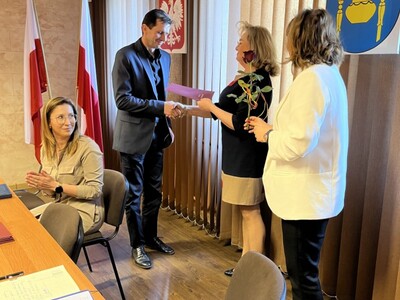 Uroczyste wręczenie zaświadczeń dla nowo wybranego Wójta i Radnych Gminy Warlubie