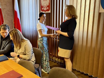 Uroczyste wręczenie zaświadczeń dla nowo wybranego Wójta i Radnych Gminy Warlubie