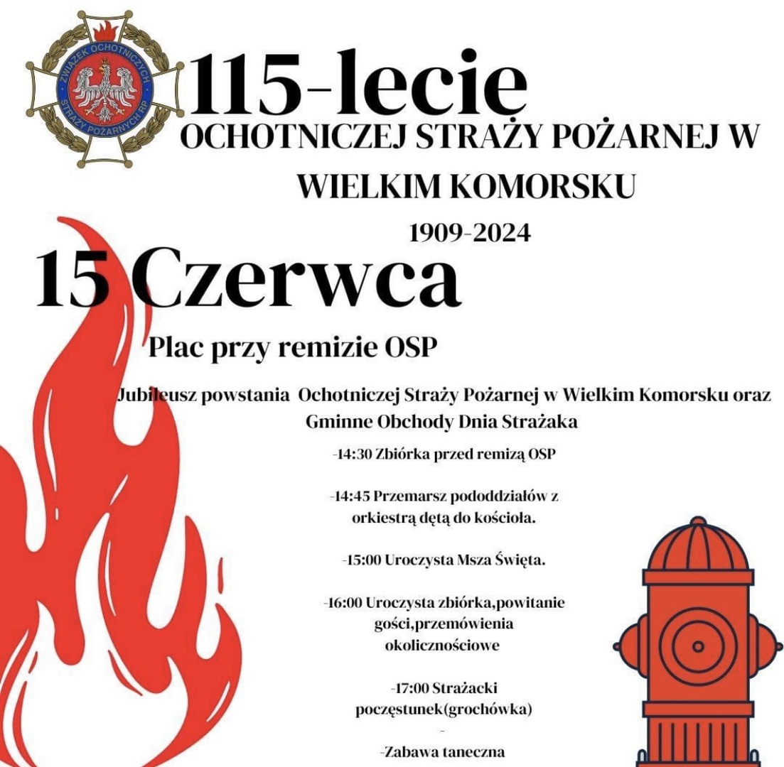 115 - lecie Ochotniczej Straży Pożarnej w Wielkim Komorsku