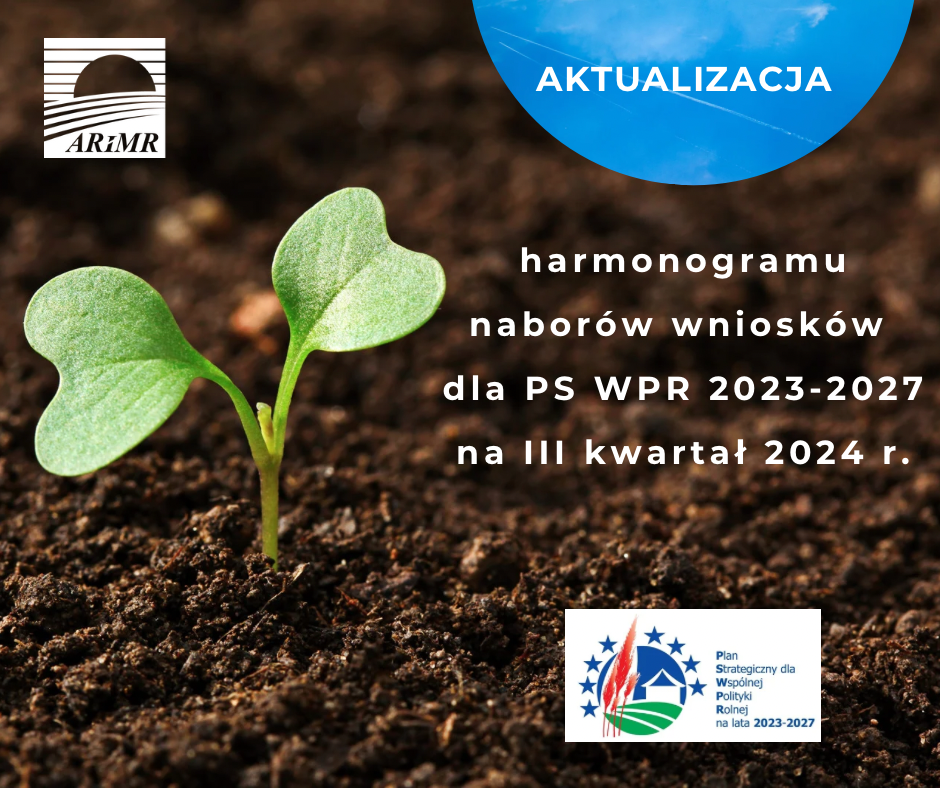 komunikat dotyczący aktualizacji naboru wniosków dla PS WPR 2023 - 2027 na III kwartał 2024 roku