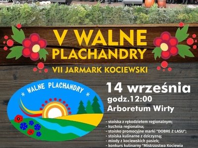 V Walne Plachandry i VII Jarmark Kociewski – 14 września 2024, Arboretum Wirty. Regionalne występy, stoiska i atrakcje.