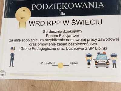 Policjanci z wizytą w SP Lipinki