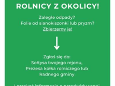 Zgłoszenie przyjmowane są u sołtysa danej miejscowości