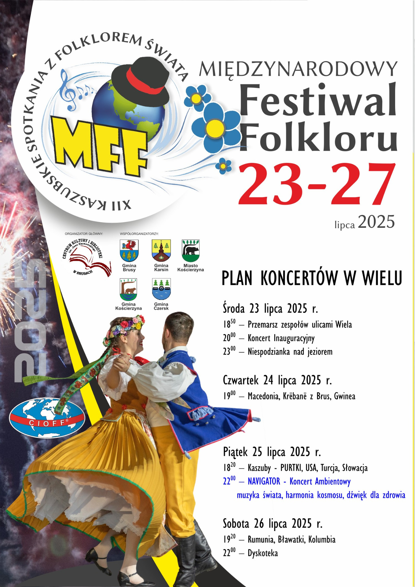 Plakat XII Międzynarodowego Festiwalu Folkloru