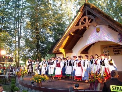 Zespół „Kaszuby” podczas występu na Międzynarodowym Festiwalu Folkloru w Wielu.