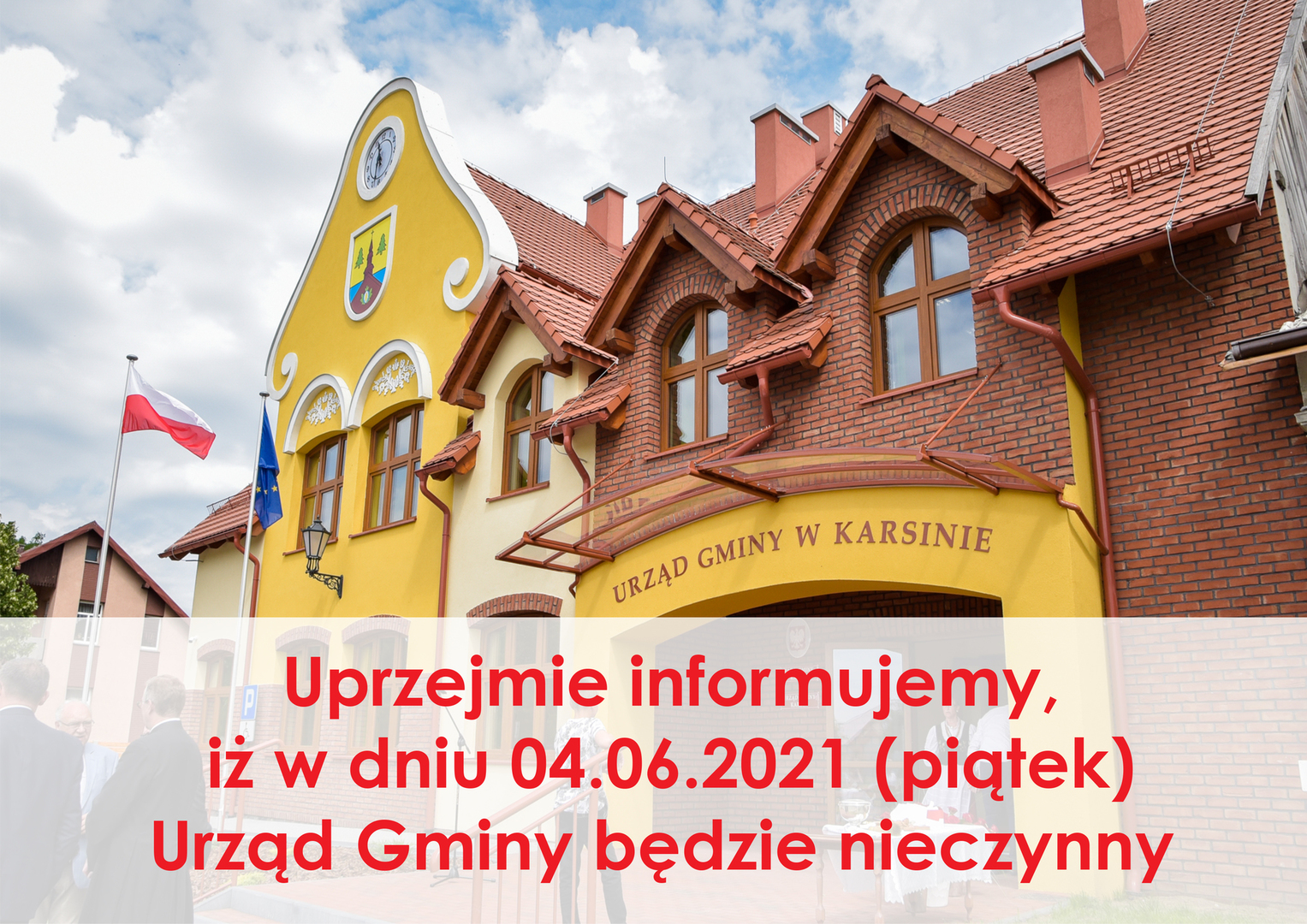 4 czerwca 2021 Urząd Gminy będzie nieczynny 