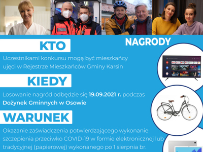 Szczepimy się i wygrywamy w konkursie Wójta Gminy Karsin