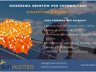 Dzierżawa gruntów pod farmy fotowoltaiczne