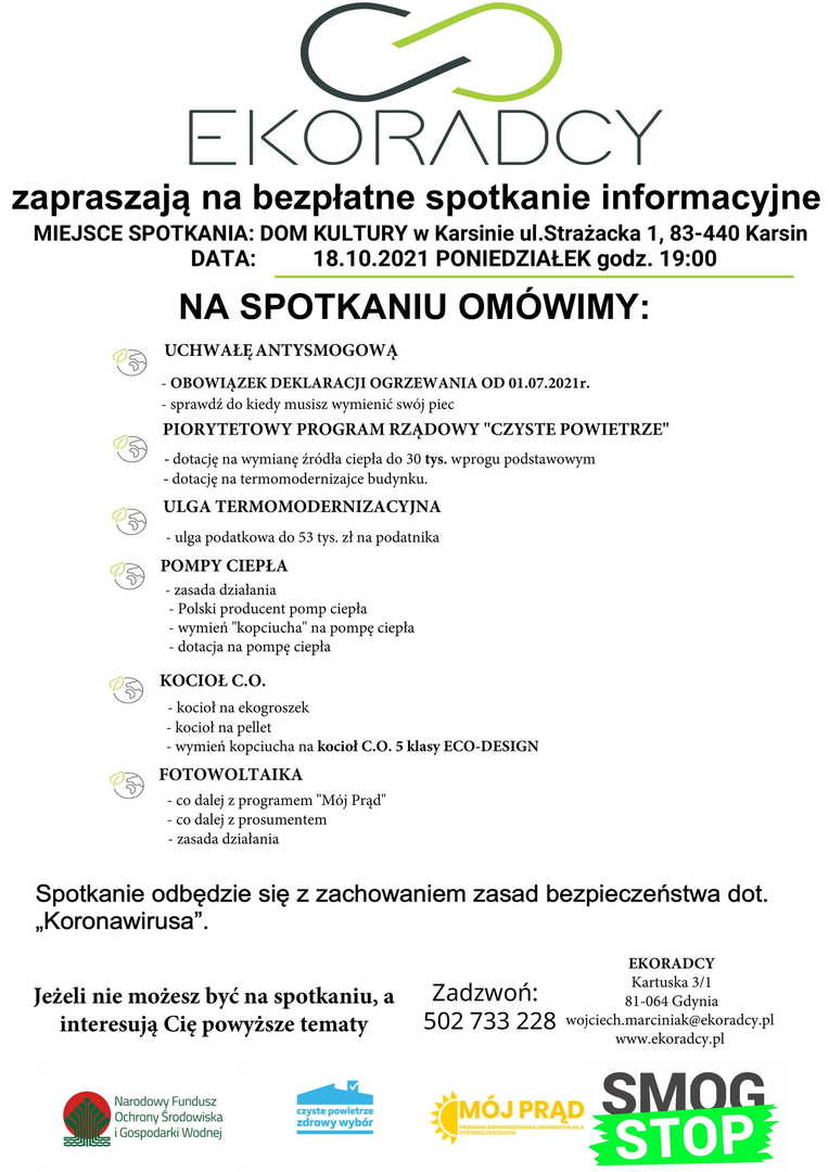 EKORADCY zapraszają na spotkanie informacyjne 