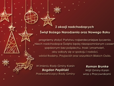 Życzenia z okazji nadchodzących się Świąt Bożego Narodzenia