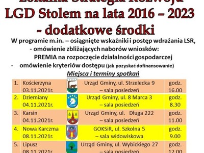 Plakat informujący o spotkaniu informacyjnym