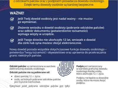 Informacja nowy dowód osobisty