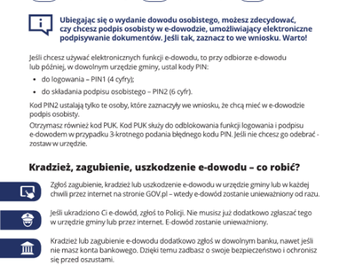 Informacja nowy dowód osobisty 