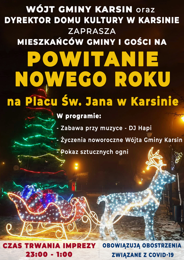 Plakat powitanie Nowego Roku 2022