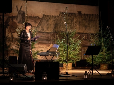 Koncert Adama Zaremby i Justyny Gęsickiej „Kolęda w karnawale” w Domu Kultury im. Hieronima Derdowskiego w Wielu