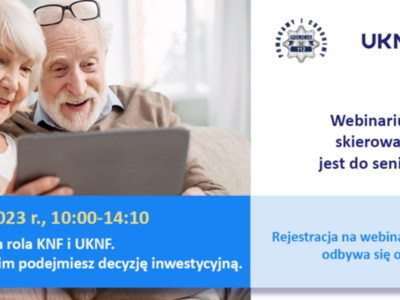 Webinarium dla seniorów - Sprawdź zanim podejmiesz decyzję inwestycyjną