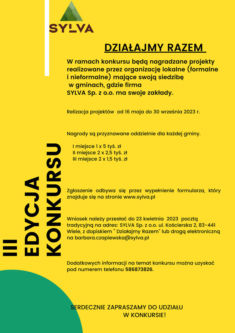 III Edycja konkursu "Działajmy razem"
