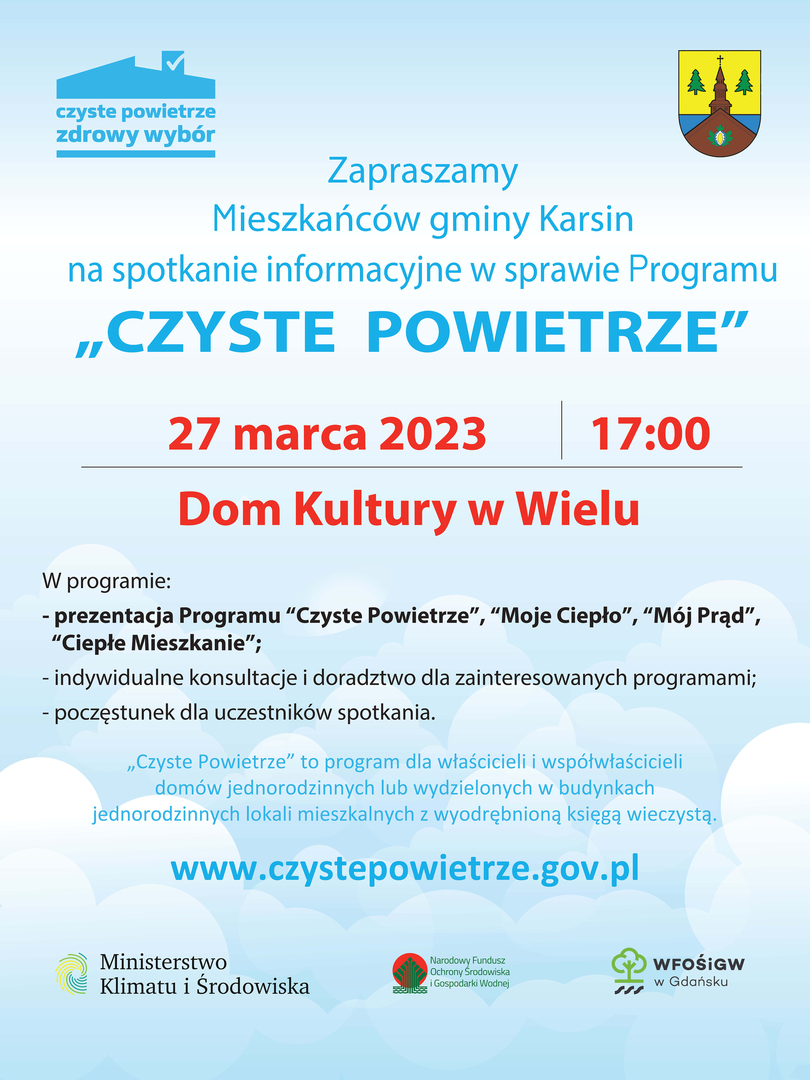 Spotkanie informacyjne programu "Czyste Powietrze"