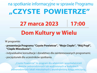 Spotkanie informacyjne programu "Czyste Powietrze"