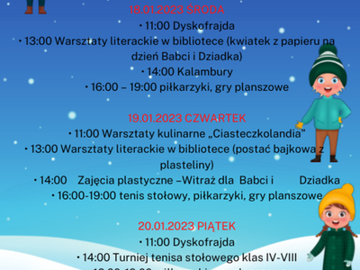 Ferie zimowe Dom Kultury w Wielu