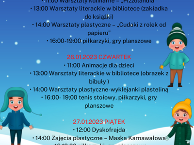 Ferie zimowe Dom Kultury w Wielu