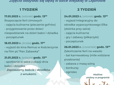 Ferie zimowe w Dąbrowie