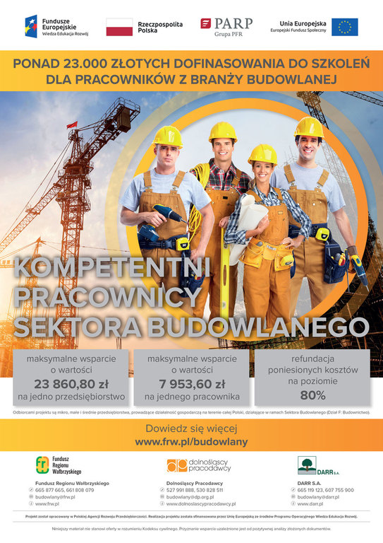 Kompetentni pracownicy sektora budowlanego - plakat