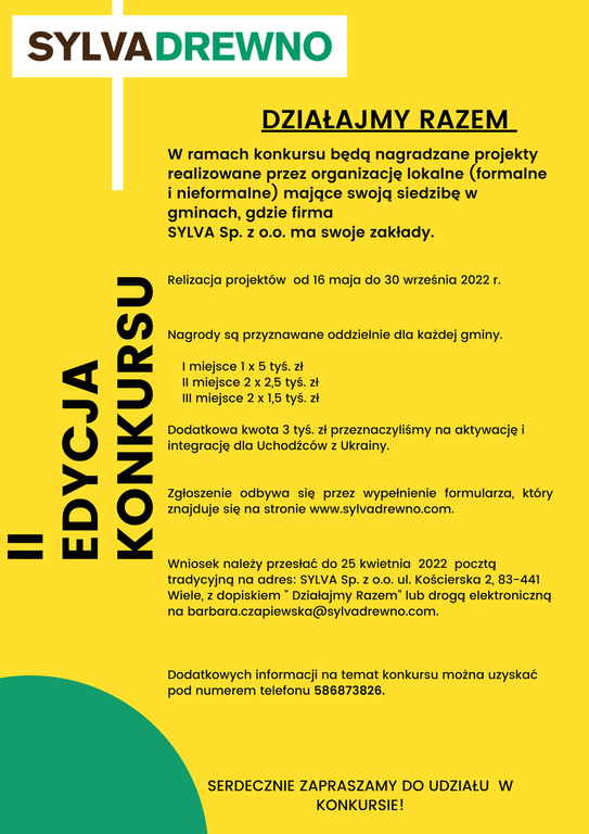 II Edycja konkursu "Działajmy Razem"
