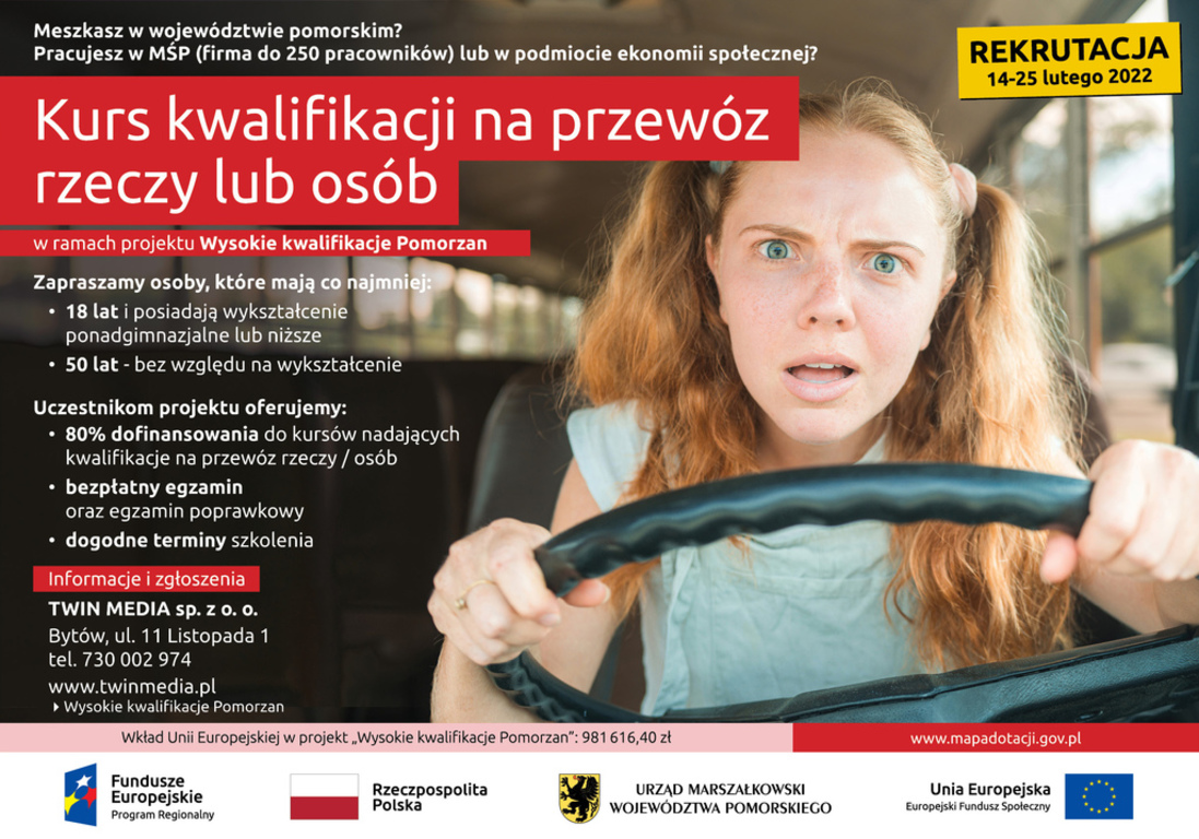 Kurs kwalifikacji na przewóz rzeczy lub osób