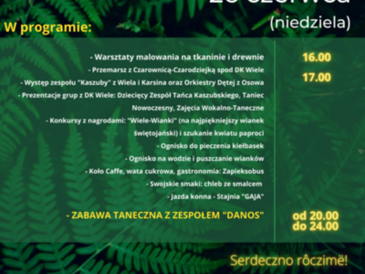 Noc Świętojańska nad Jeziorem Wielewskim