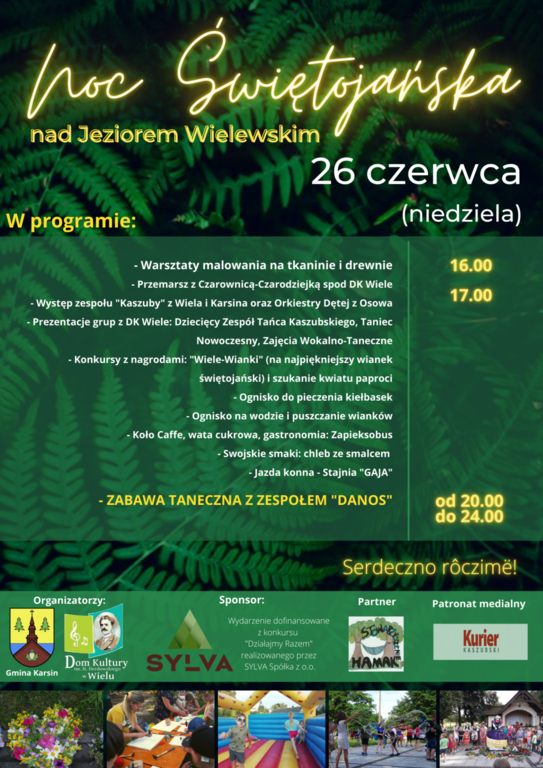 Noc Świętojańska nad Jeziorem Wielewskim