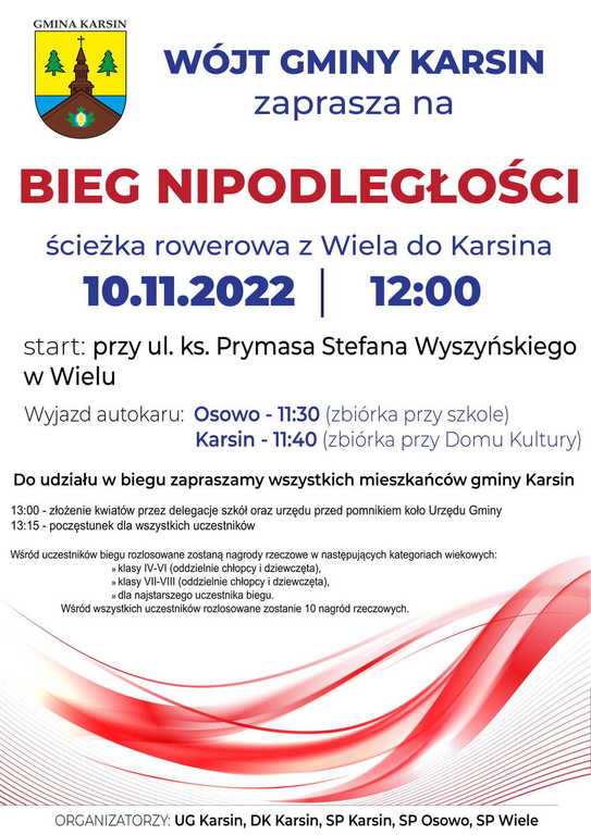 Bieg Niepodległości - plakat.