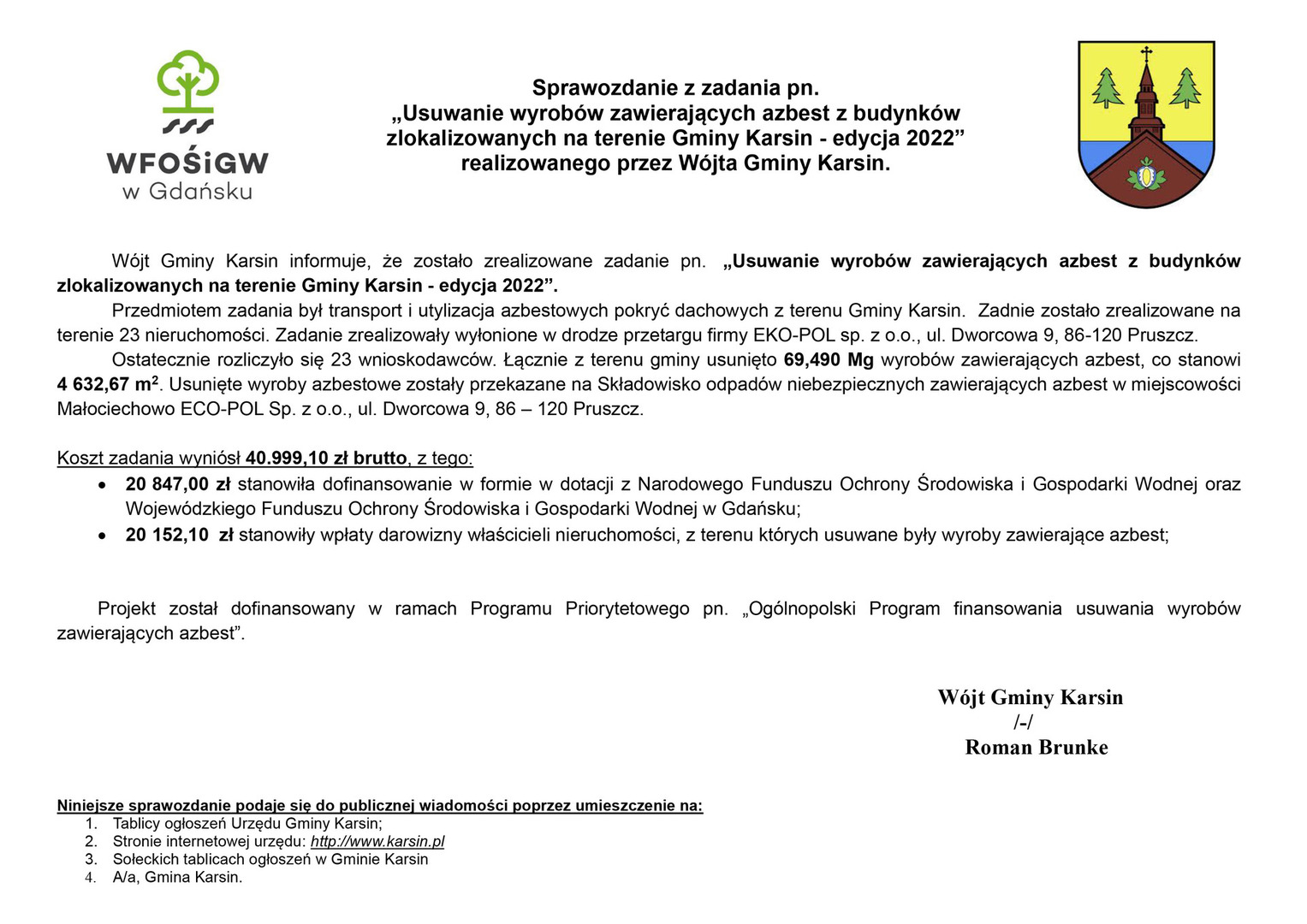 informacja azbest 