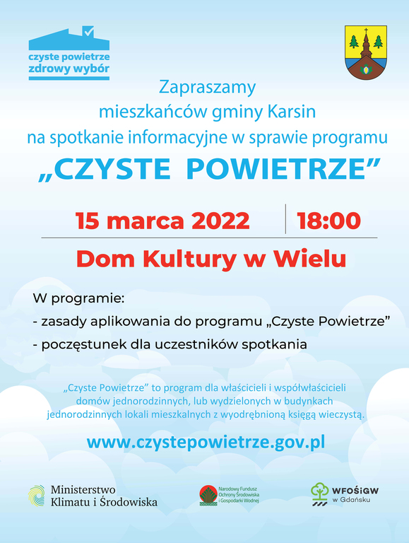 Spotkanie informacyjne programu "Czyste Powietrze"