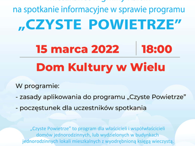 Spotkanie informacyjne programu "Czyste Powietrze"