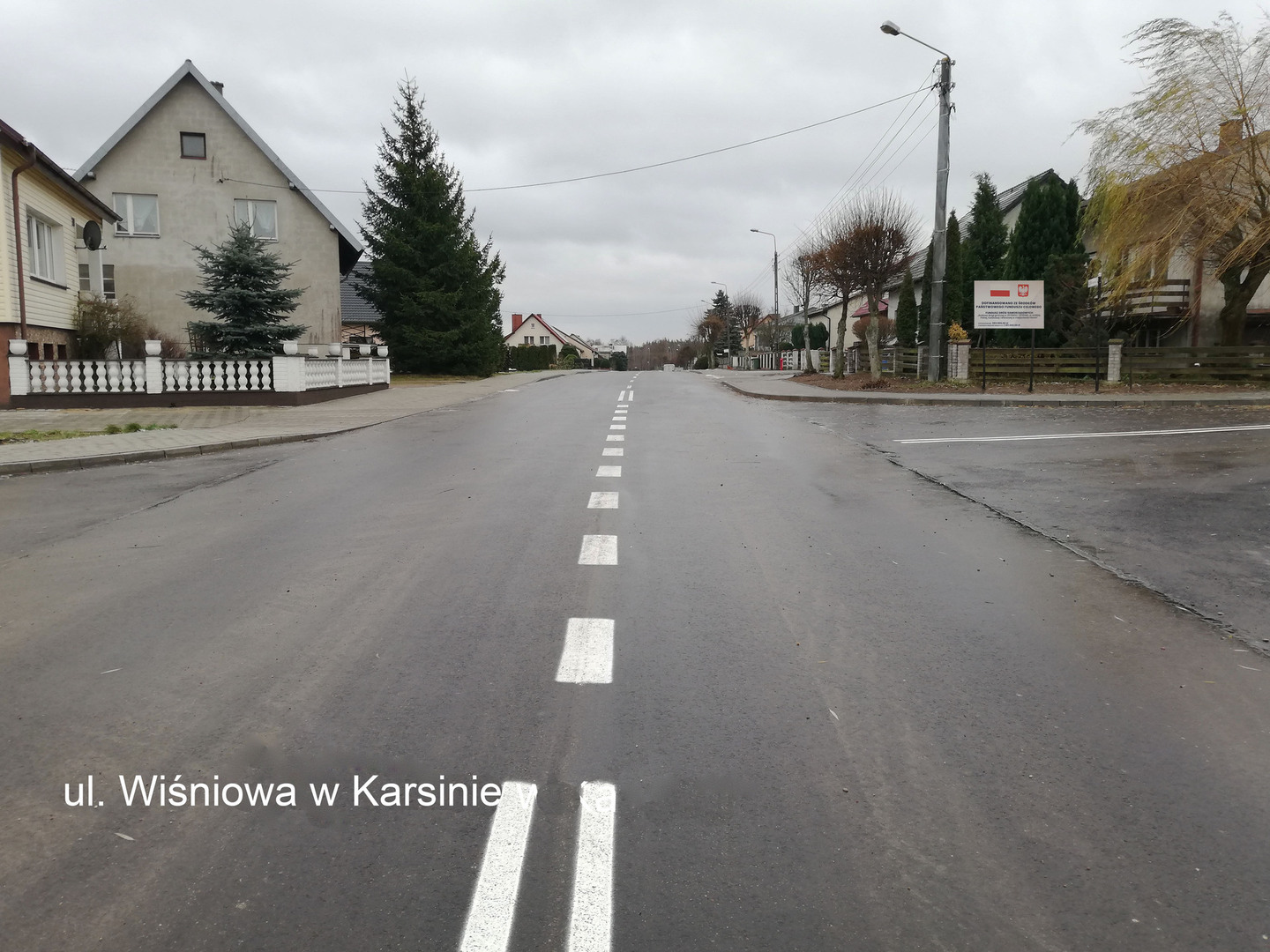 ulica Wiśniowa w Karsinie 