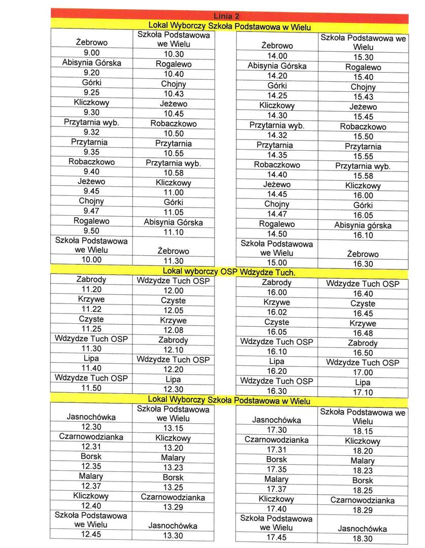 Rozkład jazdy 