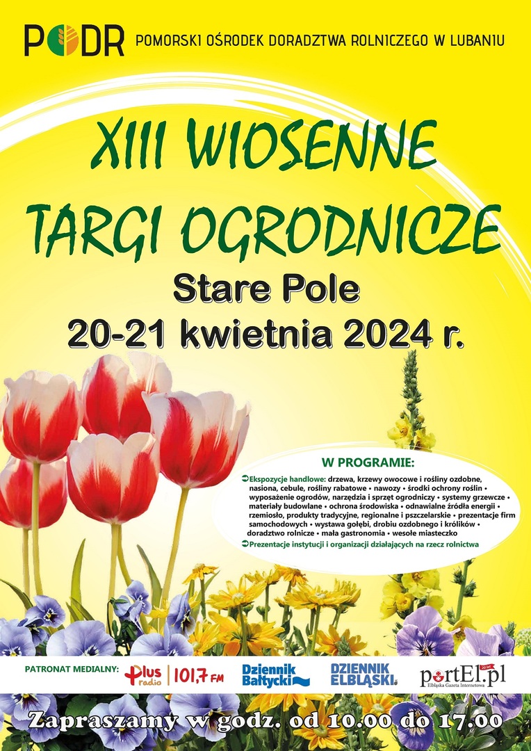 Plakat z informacją o targach 