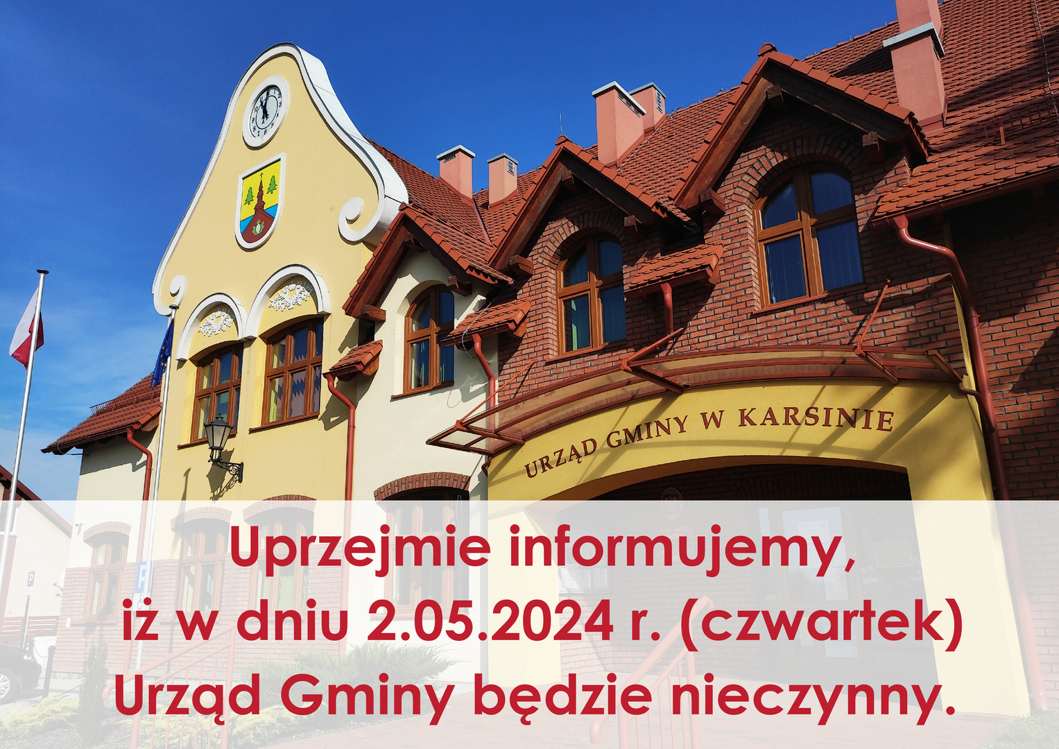 informacja o godzinach pracy urzędu 