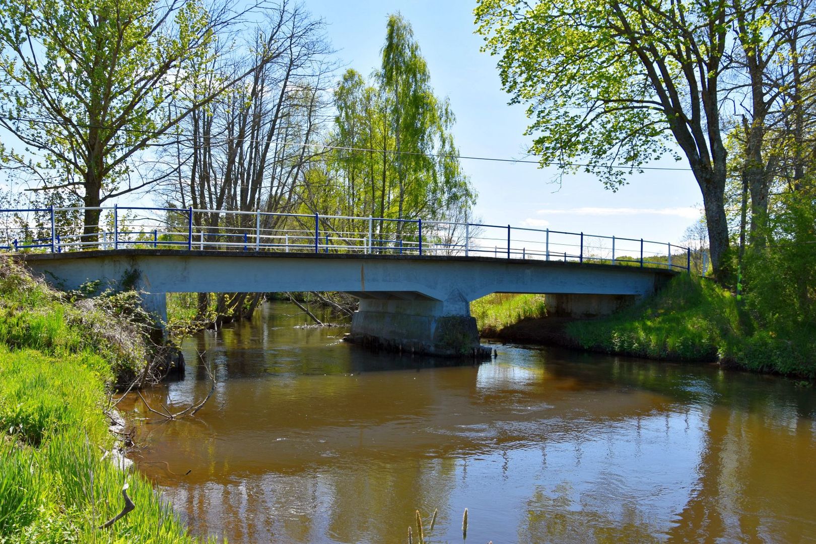 Zdjęcie przedstawia most na rzece Grabowej między Lejkowem a Święcianowem.
